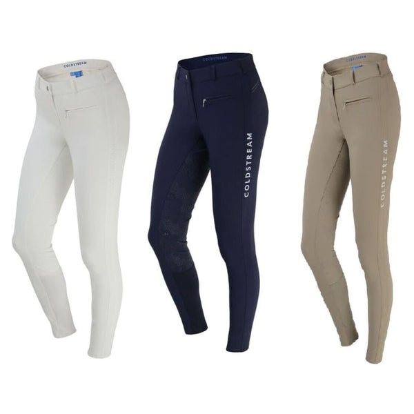 Coldstream Kilham Competition Breeches Technical Grip White/Navy/Taupe 24-34'