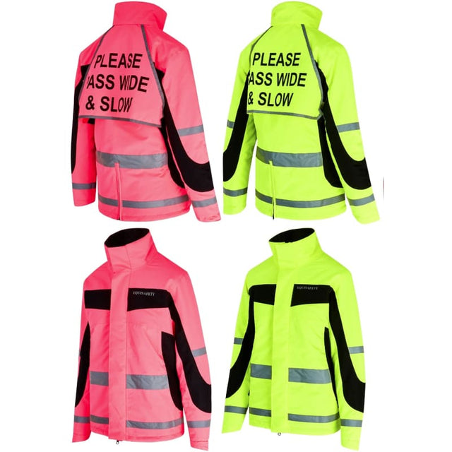 Equisafety Winter Inverno Reversible Hi Viz Reflective Jacket Pink Child SALE