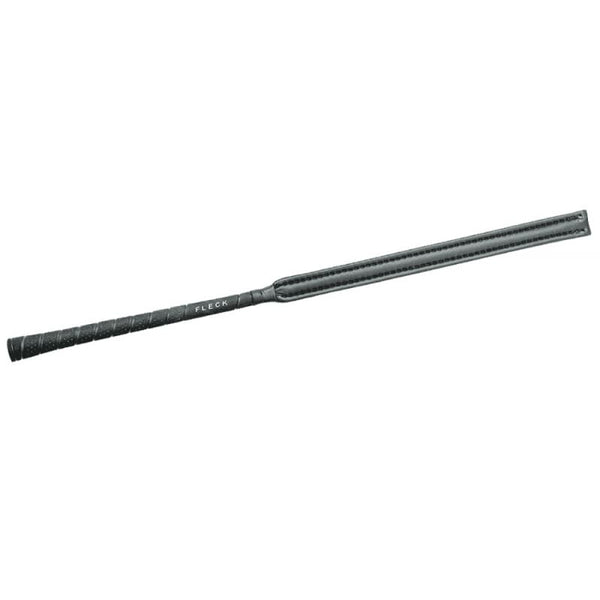 Fleck Event Bat With Long Cushion Flap andFibreglass Core Lite Jockey Black 60 60cm