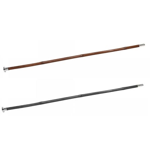 Fleck Show Showing Cane Tonkin Bamboo Black/Brown Nickel Plated Top/Bottom 65cm