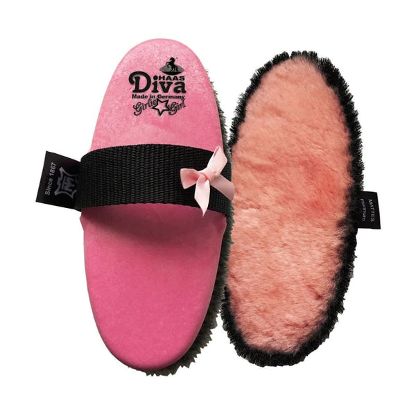 HAAS Diva Girlie Girl Mattes Lambskin andHorsehair Body Buffer Brush Pink 200x85mm