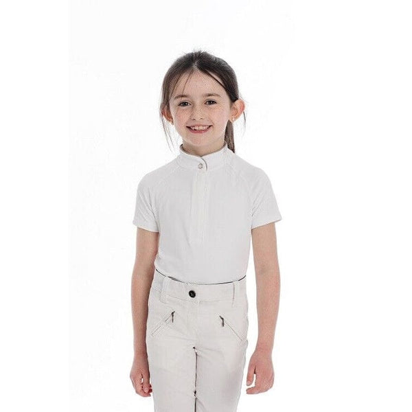 Horseware Childrens Kids Girls Sara Short Sleeve Competition Shirt White 7-12yr