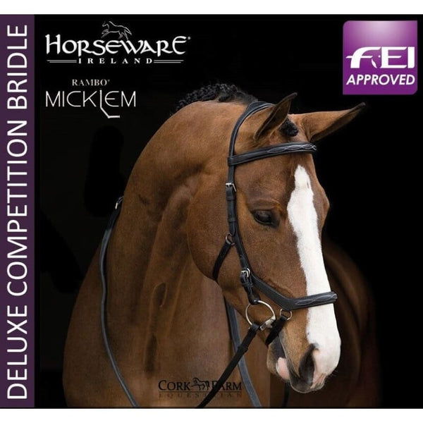 Horseware Rambo Micklem Deluxe Competition Bridle FEI Approved Black/Brown