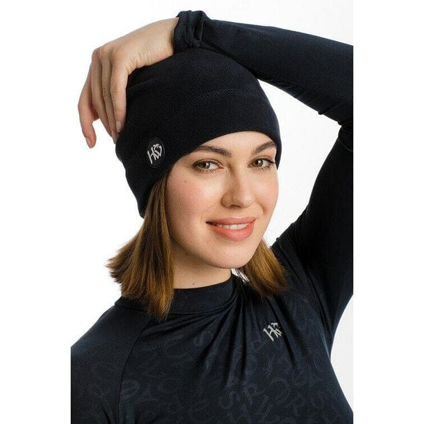 Horseware Technical Warm Lightweight Insulating Fleece Beanie Hat Navy/Beetroot