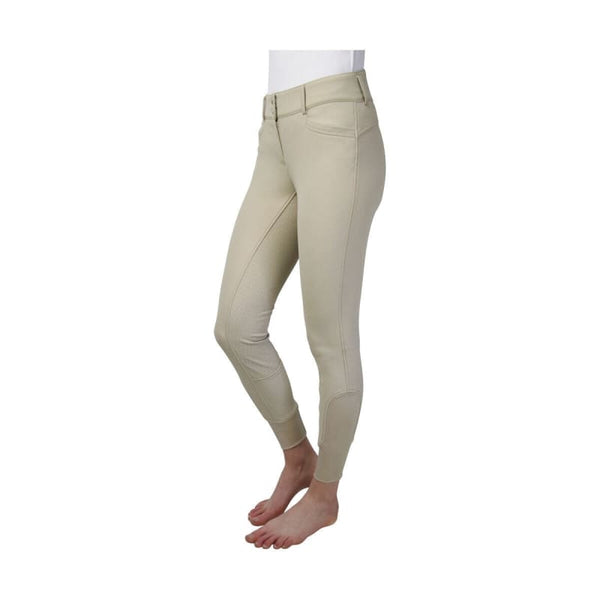 Hy Equestrian Arctic Polar Softshell Breeches Fleece Lined Beige/Navy 24'-34'