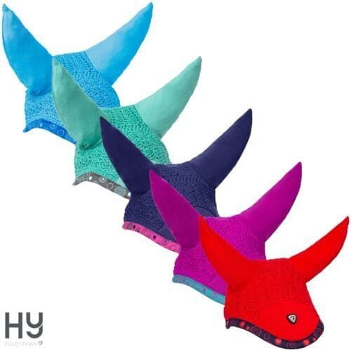 Hy Equestrian DynaMizs Ecliptic Fly Veil Kids Crochet Ears Small Pony Pony/Cob