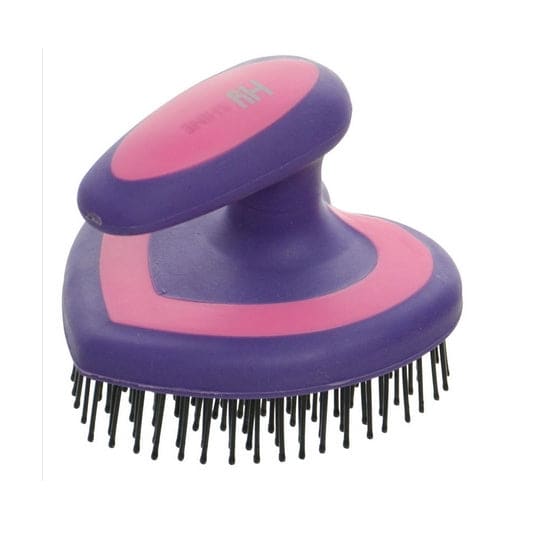 Hy Equestrian Heart Mane Brush Heart Shape Mane and Tail Brush Pink/Purple