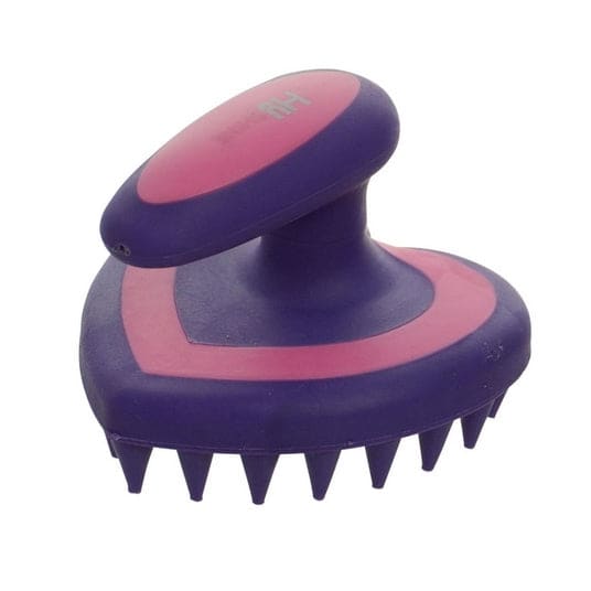 Hy Equestrian Heart Massage Brush Heart Shape Horse Grooming Brush  Pink/Purple