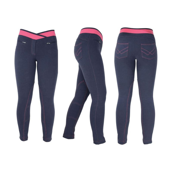 Hy Equestrian Ladies Brixton Elasticated Jodhpurs Comfortable Pull-On 24-34'