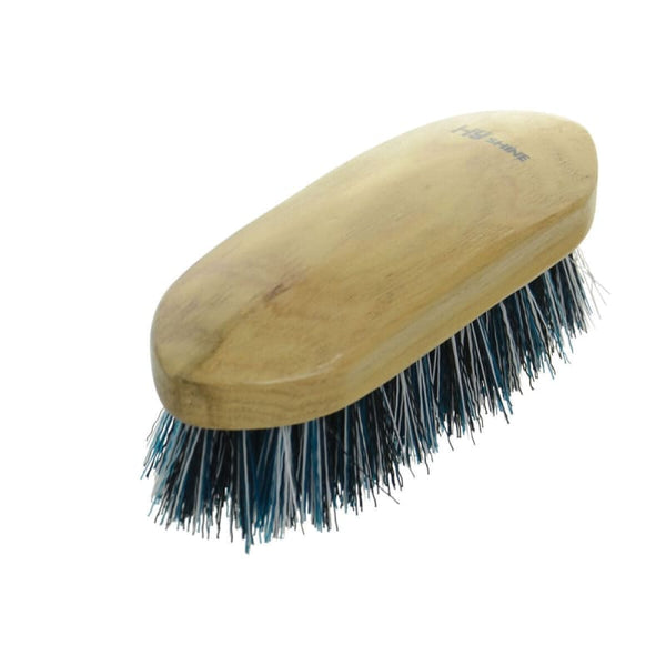 Hy Equestrian Natural Wooden Dandy Brush With Stiff Mixed PP Bristles Medium