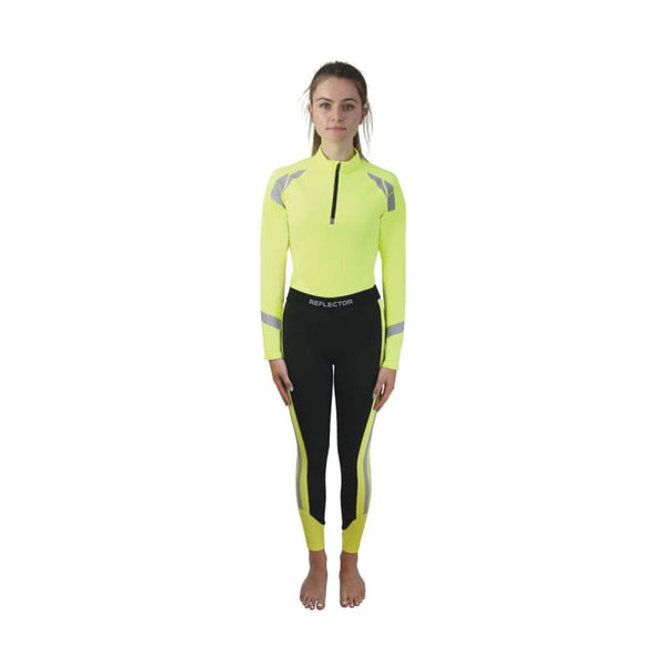 Hy Equestrian Reflector Riding Tights Adults Ladies Hi-Viz Reflective Pull Ups