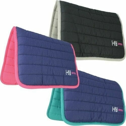 Hy Equestrian Reversible Two Colour Quilted Saddle Pad Navy/Black/Pink/Teal/Grey