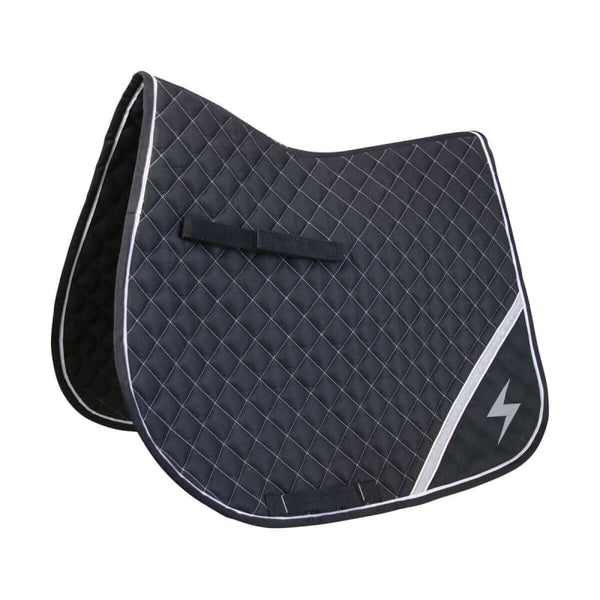 Hy Equestrian Silva Flash Saddle Pad HiViz Black/Silver Reflective Pony Cob/Full