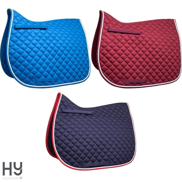 Hy Equestrian Splendid Showjump Saddle Pad All Colours Blue/Burgundy/Navy XS-Ful