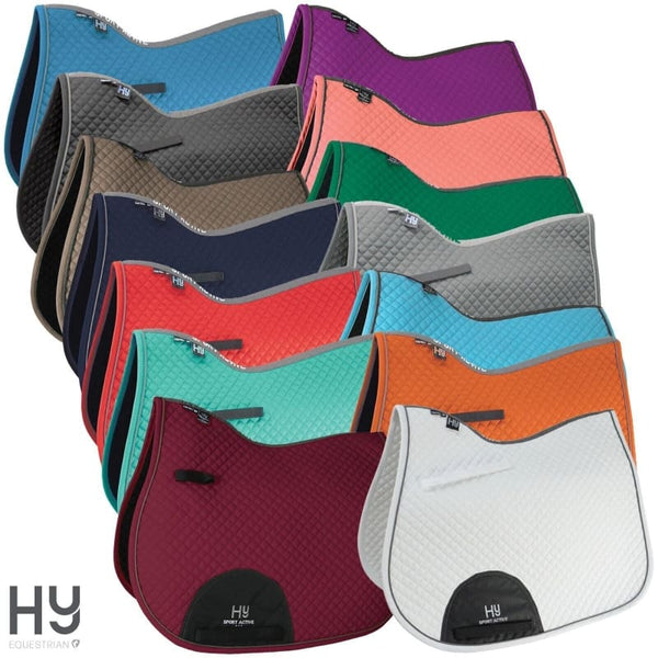 Hy Equestrian Hy Sport Active GP Saddle Pad Wicking Cotton Saddle Square Cloth