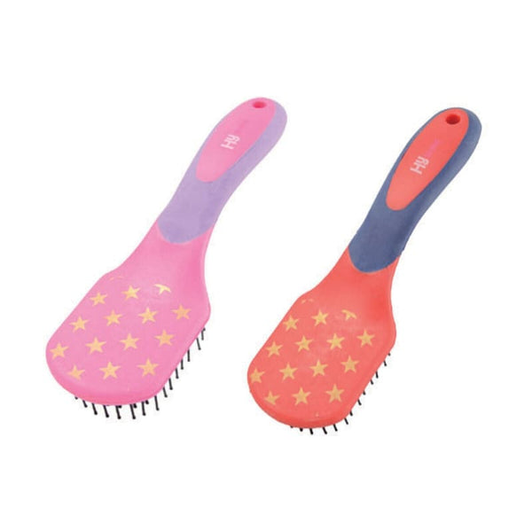 Hy Equestrian Star Easy Grip Mane and Tail Brush Soft Touch Mane and Tail Comb