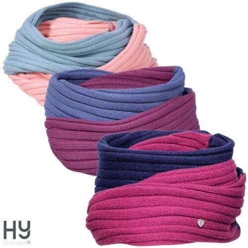 Hy Equestrian Synergy Luxury Snood Two Tone Cosy Knitted Neck Snood All Colours