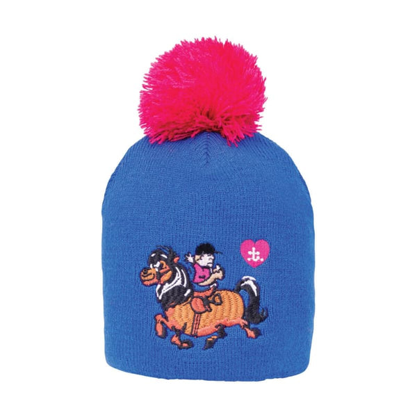 Hy Equestrian Thelwell Collection Race Bobble Hat Kids Childrens Pony Bobble Hat