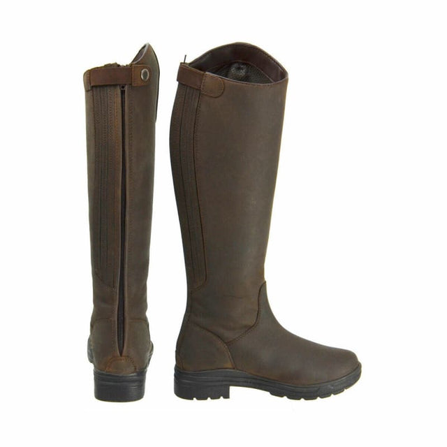 Light brown outlet leather riding boots