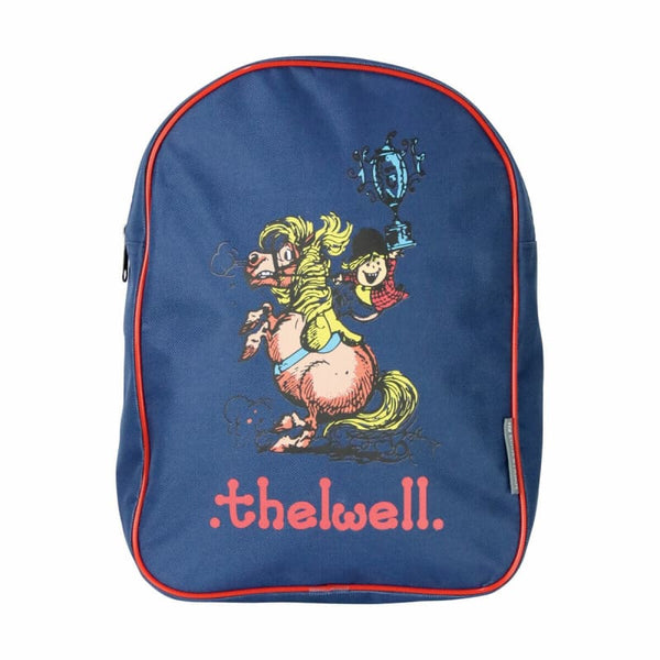 Hy Thelwell Pony Print Collection Small Childrens Rucksack Navy/Red One Size