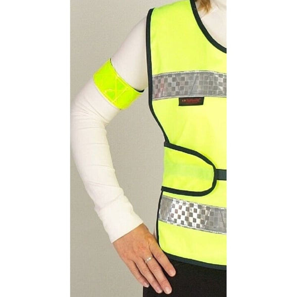 HyVIZ Reflective Flourescent Elastic Hi-Vis Arm/Leg Band Yellow One Size