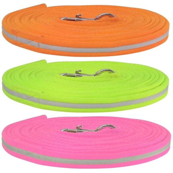 HyVIZ Reflective Reflector Flourescent Hi Viz Lunge Rein Line Yellow/Pink/Orange