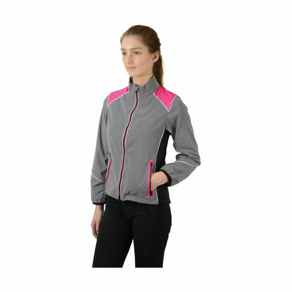 HyVIZ Silva Flash Two Tone Reflective Hi-Vis Lightweight Riding Jacket Pink