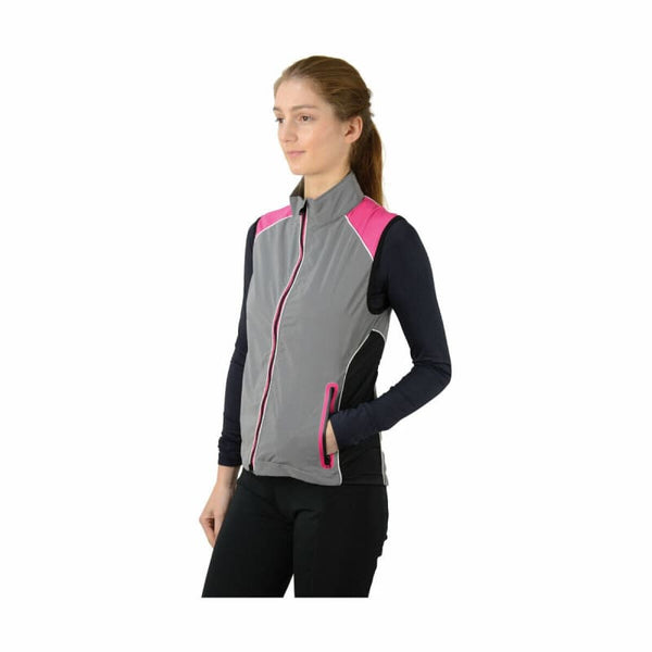 HyVIZ Silva Flash Two Tone Silver/Pink Reflective Hi-Vis Waistcoat Gilet XS-XL