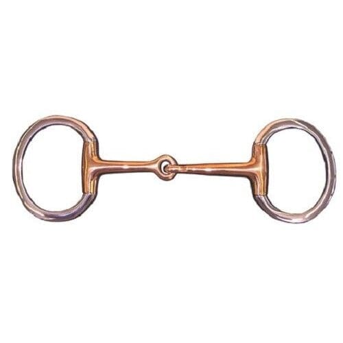 JHL Pro Steel JHLPS Copper Mouth Single Jointed Eggbutt Snaffle 5'-6'