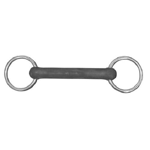 JHL Pro Steel JHLPS Flexible Rubber Snaffle Straight Bar Mullen Mouth Bit 4’-6 ’