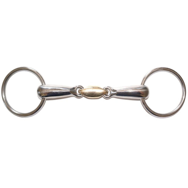 JHL Pro Steel JHLPS Hollow Loose Ring Snaffle With Brass Lozenge 5' - 6'