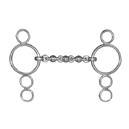 JHL Pro Steel JHLPS Stainless Continental 4 Ring Waterford Gag Bit 5’ - 6’