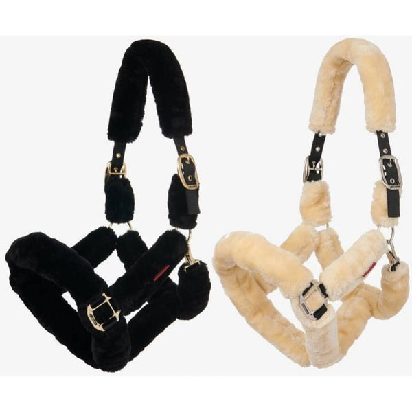 LeMieux Comfort Plus Headcollar Fleece Lined Soft Black/Natural Pony/Cob/Full