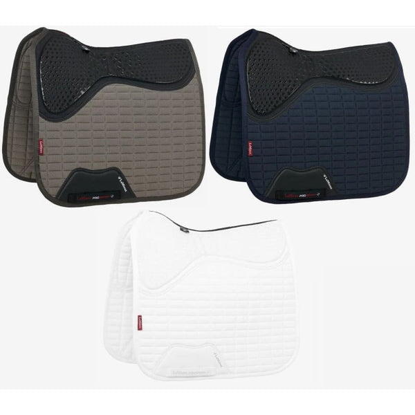 LeMieux Le Cool Grip Anti-Slip Self-Cooling Dressage Square Grey/Navy/White NEW