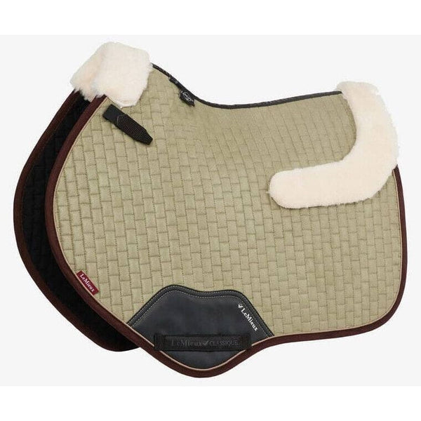 LeMieux Merino Suede Close Contact Square Simuwool CC Event Saddle Pad Fern