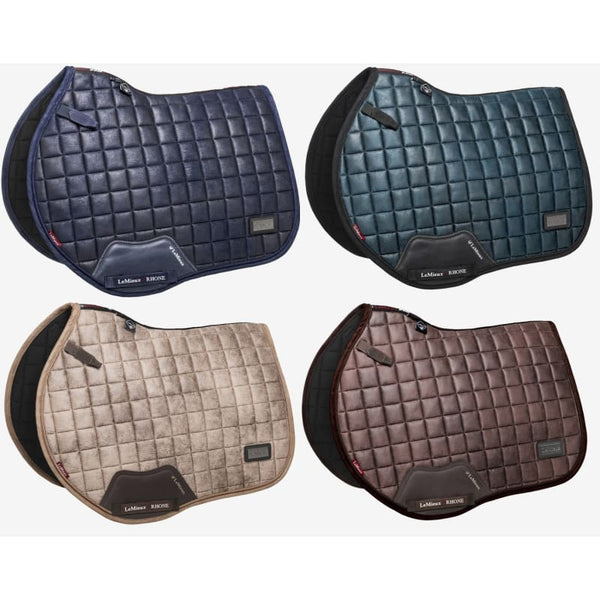 LeMieux Rhone EuroJump Euro Jump Square Saddlepad Navy/Petrol/Prosecco/Espresso