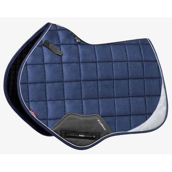 LeMieux Suede Close Contact Square Reflective Hi-Viz CC Event Saddle Pad Navy