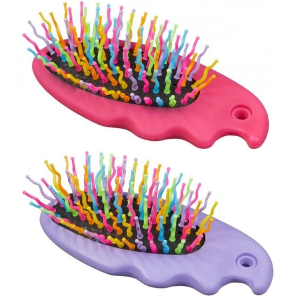 LeMieux Tangle Tidy Mini Mane and Tail Brush Detangler Horse Grooming Pink/Purple