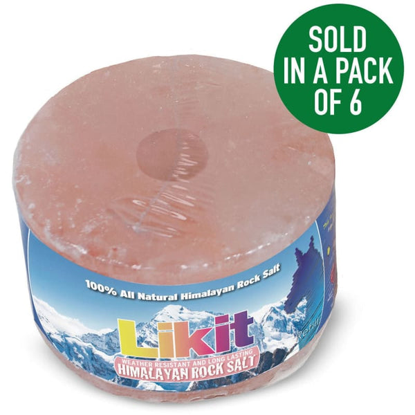 Likit 100% Himalayan Rock Salt Lick Boredom Breaker and Likit Holder Refill 1kg x6