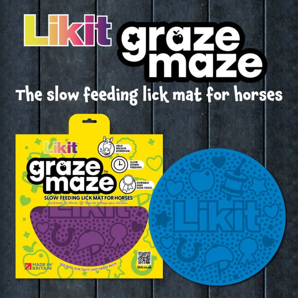 Likit Graze Maze Slow Feeding Licki Licky Lick Mat Horses Boredom Relief Treat