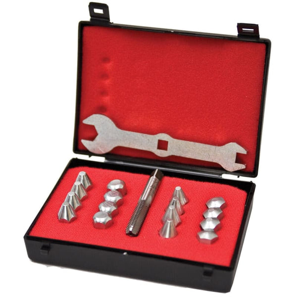 Liveryman 16 Stud Presentation Box Standard Pointed Road Dome Studs Tap andSpanner