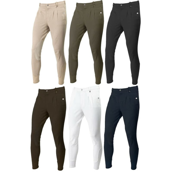 Mark Todd Auckland Mens Pleated Front Breeches Beige/Grey/Navy/Olive/White/Brown