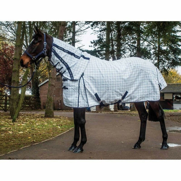 Mark Todd Comprehensive Combo Rug Stable/Summer Sheet White/Navy/Gingham 5'6-7'0