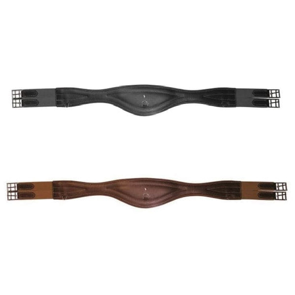 Mark Todd Elasticated Long Leather GP Jump Girth Black/Brown 44/46/48/50/52/54'