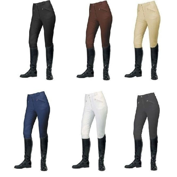 Mark Todd Ladies Gisborne Breeches Euro Seat Knee Patches 6 Colours Sz 24''-34''