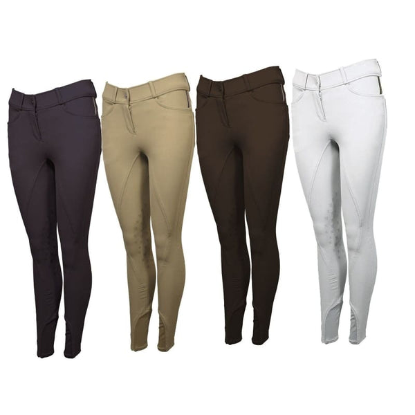 Mark Todd Ladies Marceline Breeches Silicone Knee Grip Beige/Grey/Navy/White