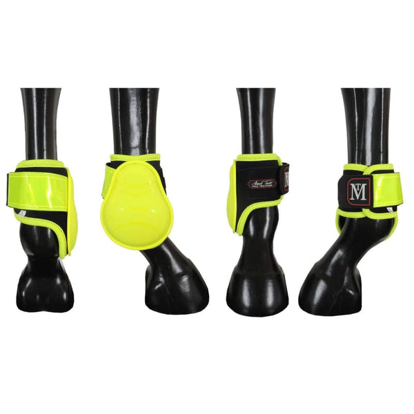 Mark Todd Pro Technik Reflective Hi-Viz Protective Fetlock Boots S/M/L Yellow