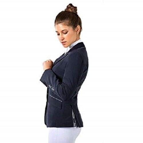 Mark Todd Sports Competition Ladies Show Jacket Contrast Piping Navy/Black 8-16