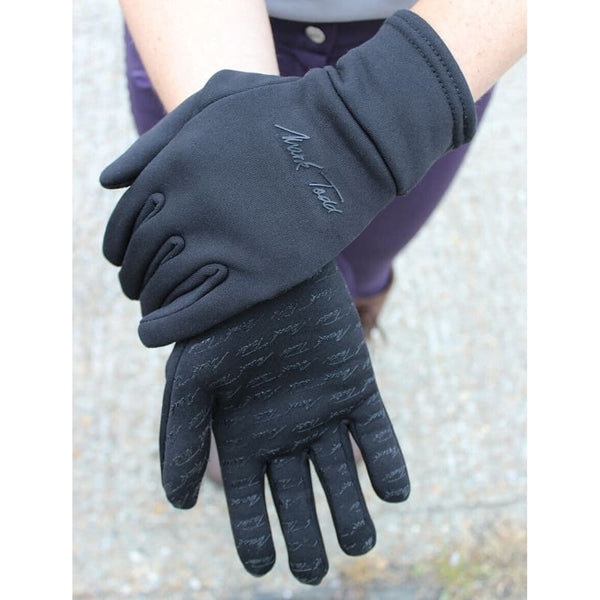 Mark Todd Winter Grip Warm Fleece Riding Gloves Palm Grip Black XS-XL