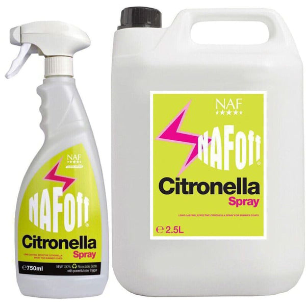 NAF Off Citronella Spray Long Lasting Protection For Horses and Ponies 750ml/2.5L